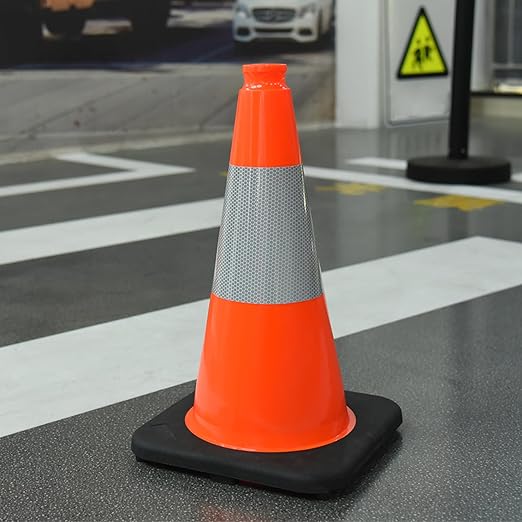 OrangeStar 8Pack 18" Orange Traffic Safety Cones, PVC Parking Cone Construction - Image 8