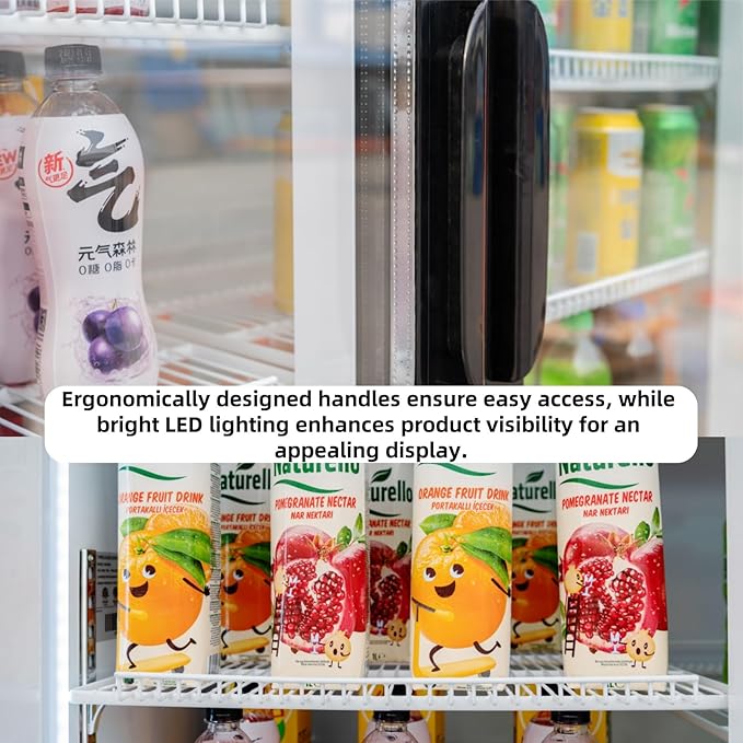 Merchandiser Refrigerator 3 Glass Door, 56 cu ft Beverage Display Cooler - Image 6