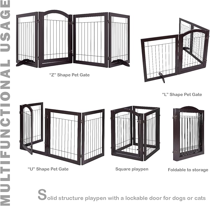 SPIRICH 96-inch Extra Wide 30-inches Tall Dog Gate - Image 5