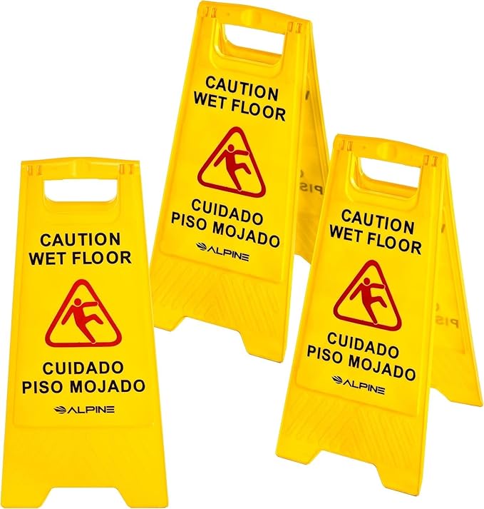 Alpine Wet Floor Signs 3 Pack by AlpineIndustries