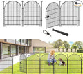 ADAVIN Tall Garden Fence with Gate, 4 Panels 36in Dog Fences Outdoor by ADAVIN