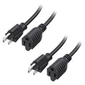 Cable Matters 2-Pack 16 AWG Heavy Duty 13A Power Extension Cord - 6ft by CableMatters