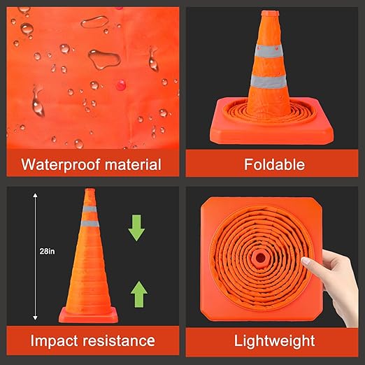 28 Inch Collapsible Traffic Safety Cones - Image 7