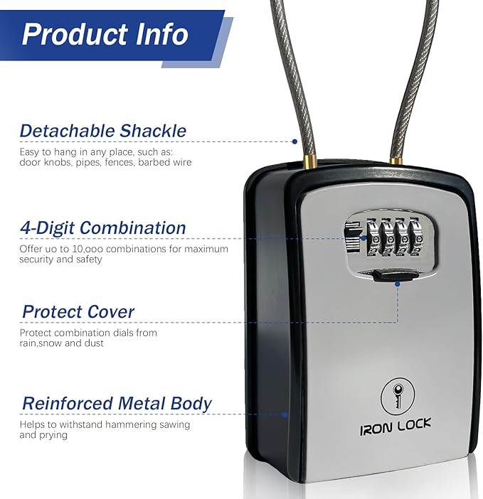 Iron Lock® Key Lock Box Portable - Image 5