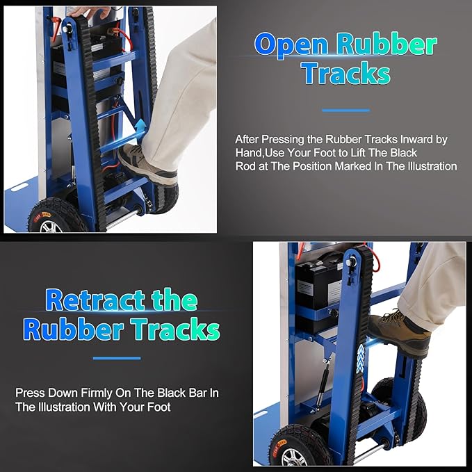 Electric Stair Climbing Hand Trucks Dolly Cart, 900lb Capacity Heavy Duty Stair - Image 3