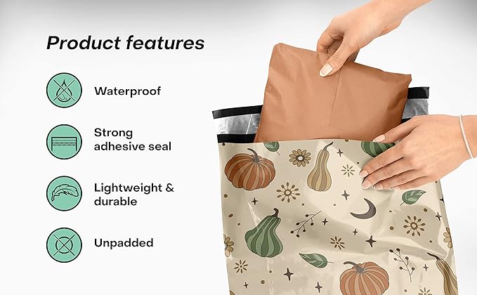 Package Mint Poly Mailers 10 x 13 100 Pack | Waterproof & Tear Resistant - Image 4