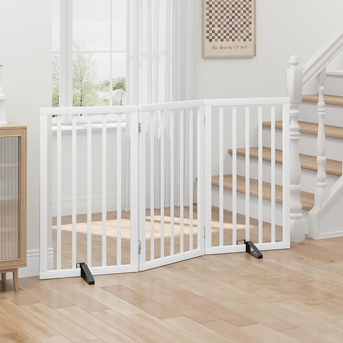 Dog Gates for Doorways, Tall Dog Gate Indoor, Foldable Pet Gates for Doorways - Image 4