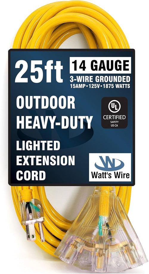 25 ft Outdoor Extension Cord Waterproof by WattsWire