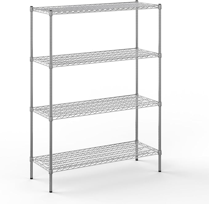 18" Deep x 48" Wide x 64" Height Wire Shelving Kit | 4-Tier | NSF Commercial by Regal+Altair