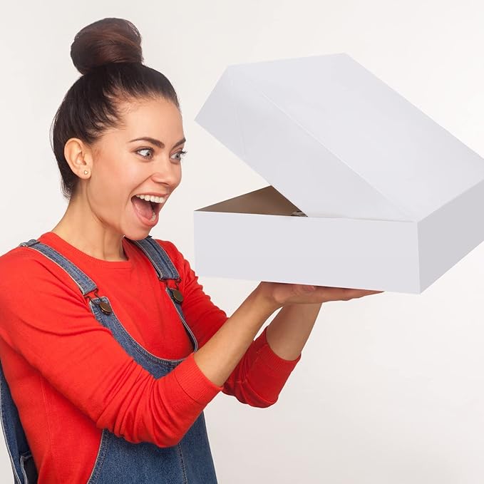 Tudomro 10 Pack 19 x 14 x 4 Inch Cake Box, Cardboard Cake Boxes, Large - Image 6
