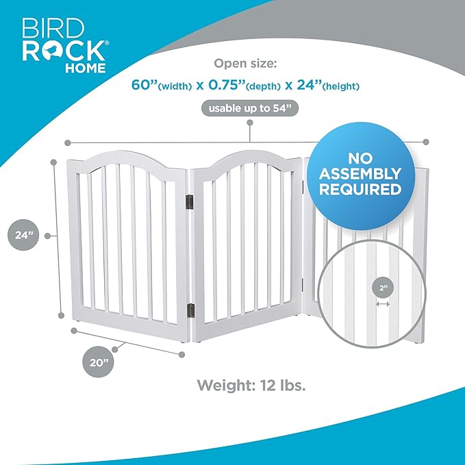 INTERNET'S BEST Arched Top Dog Gate | 3 Panel, and Porch | Portable, Extra Wide - Image 2