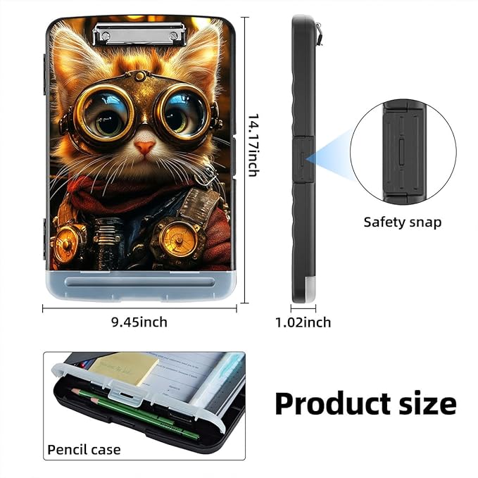 Clipboard with Storage Box & Pen Holder, Heavy Duty Clip Boards 8.5x11 - Image 2