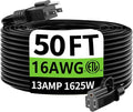 HUANCHAIN Black Outdoor Extension Cord 50 ft Waterproof, Indoor 16/3 Gauge by huanchain