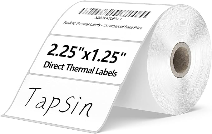 2.25" X 1.25" Direct Thermal Labels by TAPSIN