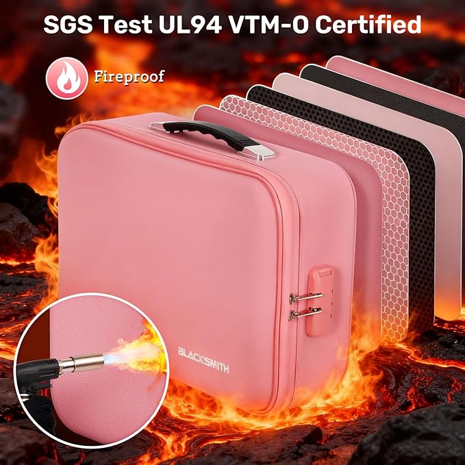 BlackSmith Fireproof Document Box, 4200°F Heat Resistant & Waterproof Hard Case - Image 3