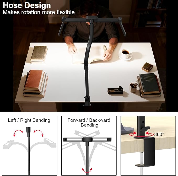 3 Light Bar Gooseneck Architect Desk Lamp - Image 3