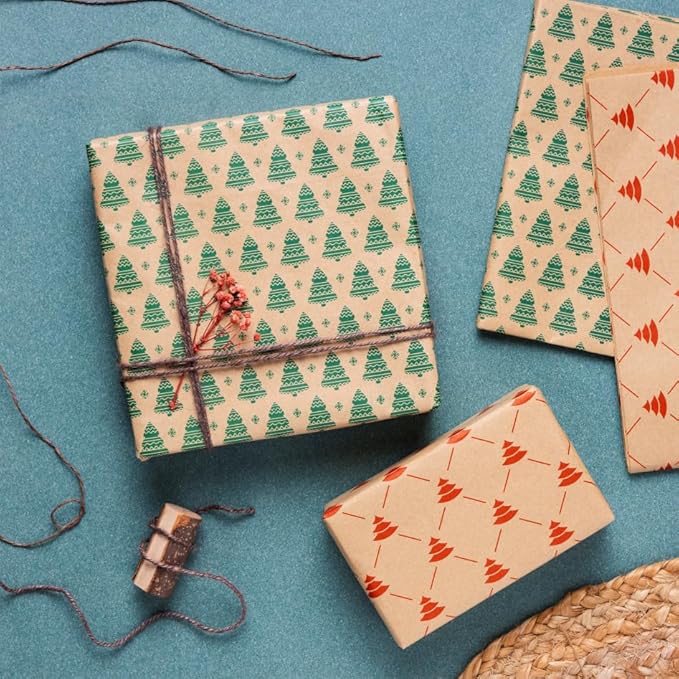 Purple Papers Eco Friendly Brown Gift Wraps - Image 6