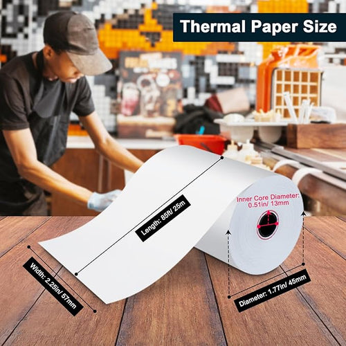 2 1/4 x 85 Thermal Paper Rolls- Credit Card Receipt Paper - Image 2