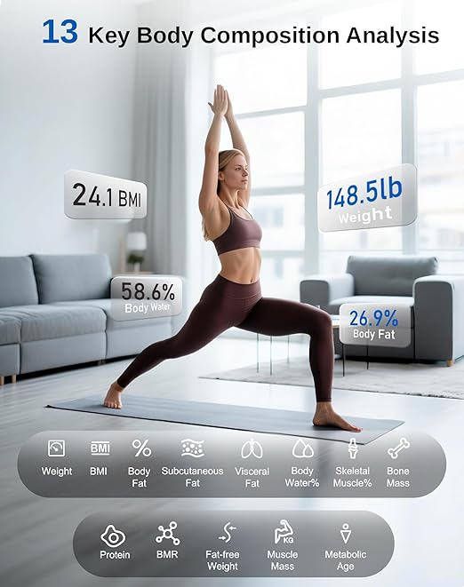 GE Smart Scale for Body Weight and Fat, Digital Bathroom Scales - Image 4