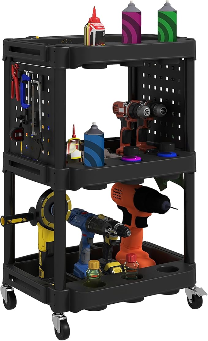 HOMCOM 3-Tier Rolling Tool Cart by HOMCOM