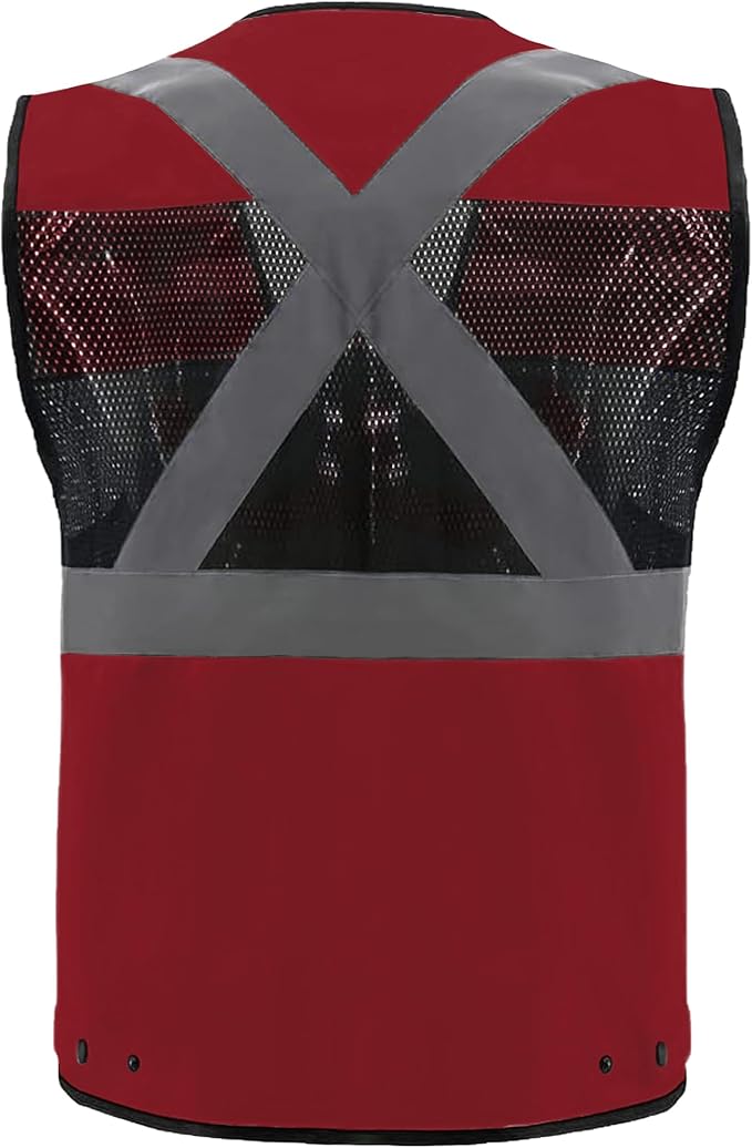 Safety Vest High Visibility Reflective Construction Vest - Image 2