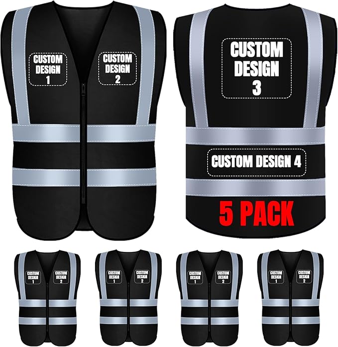 BeautyWill Custom Safety Vest Customized Logo Class 2 High Visibility by BeautyWill