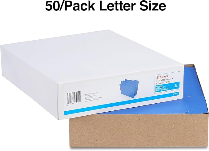 Staples Reinforced Classification Folder, Letter Size - Image 3