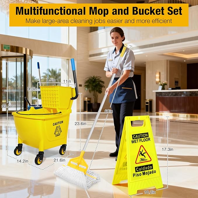 35 Qt Commercial Mop Bucket - Image 2