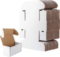 RLAVBL 50 Pack 4.6x2.2x2.2 Inches Small Shipping Boxes White Corrugated by RLAVBL