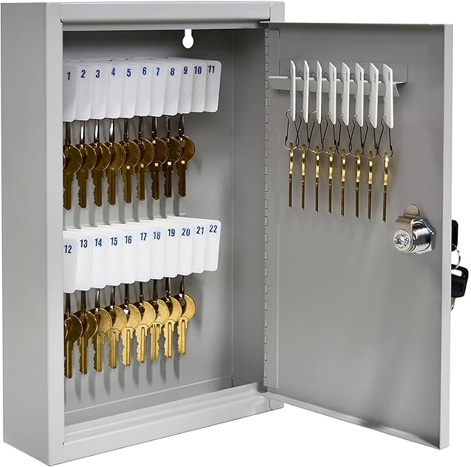 BankSupplies STEELMASTER 30 Key Cabinet | Single Lock Control Key Box | Welded by BankSupplies