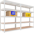 HOMEDANT House 5 Tier Laminated Metal Shelving Unit Adjustable Storage Utility by TheBestOrganizingSolution