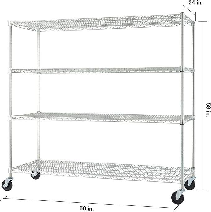 Trinity Basics 4-Tier Adjustable Wire Shelving - Image 3