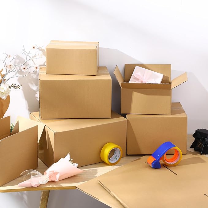Outus 32 Pack 4 Sizes Shipping Boxes Mailers Corrugated Cardboard Box Kraft - Image 5