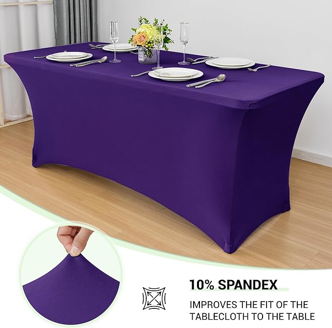 Obstal 6 Pack Stretch Spandex Table Covers - Image 2