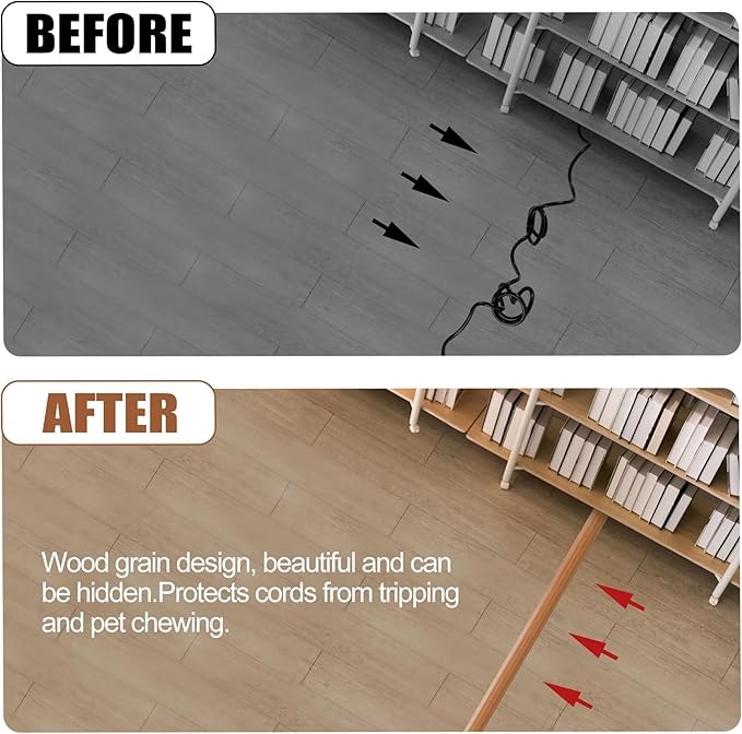 MYFAMIREA 3.3FT Floor Cord Cover - Image 6