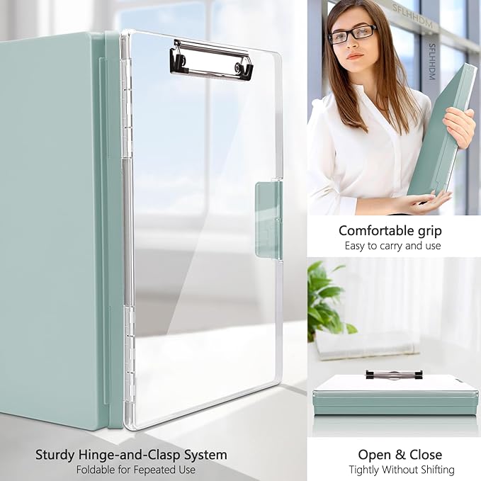 Clipboard with Storage, Heavy Duty Clip Boards 8.5x11 with 2 Storage Case - Image 5