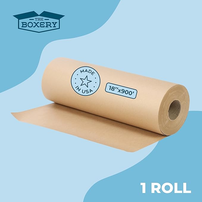 The Boxery Kraft/Brown Kraft Paper Roll, 18” x 10, 800”-40lb. Thickness-Brown - Image 3
