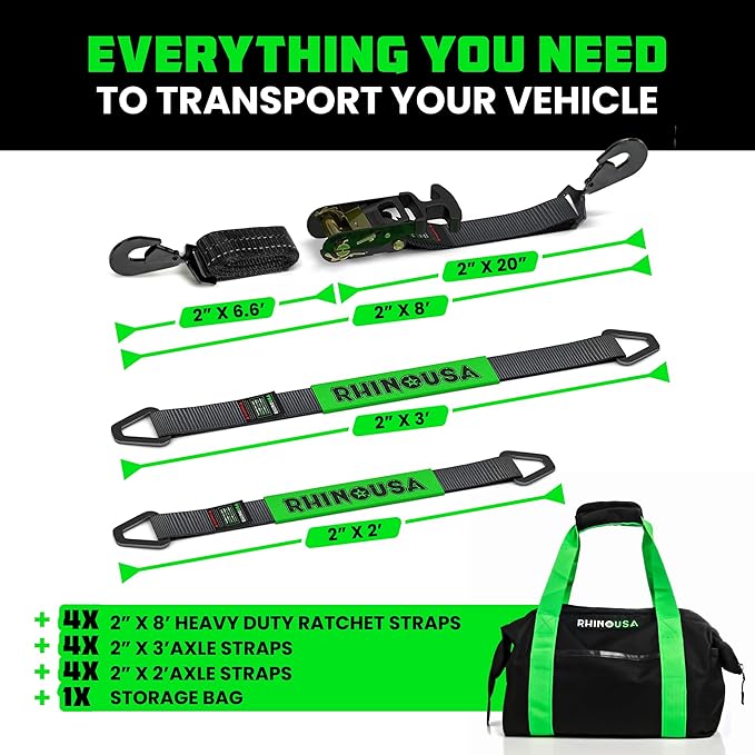 Rhino USA Car Tie Down Straps for Trailers - Image 4