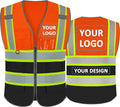 BeautyWill Custom Logo Safety Vest Class 2 High Visibility Reflective Vest by BeautyWill