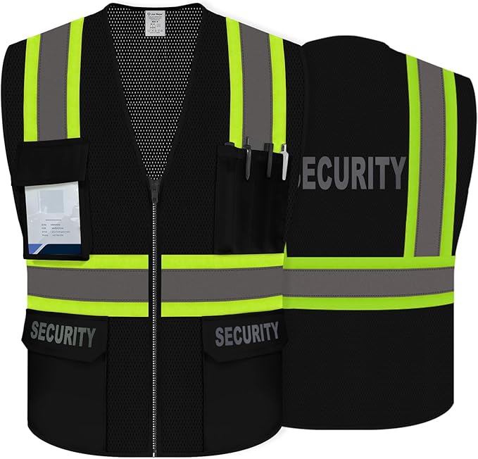 Security Vest for Men Women, Reflective Safety Vest by UnoMejor