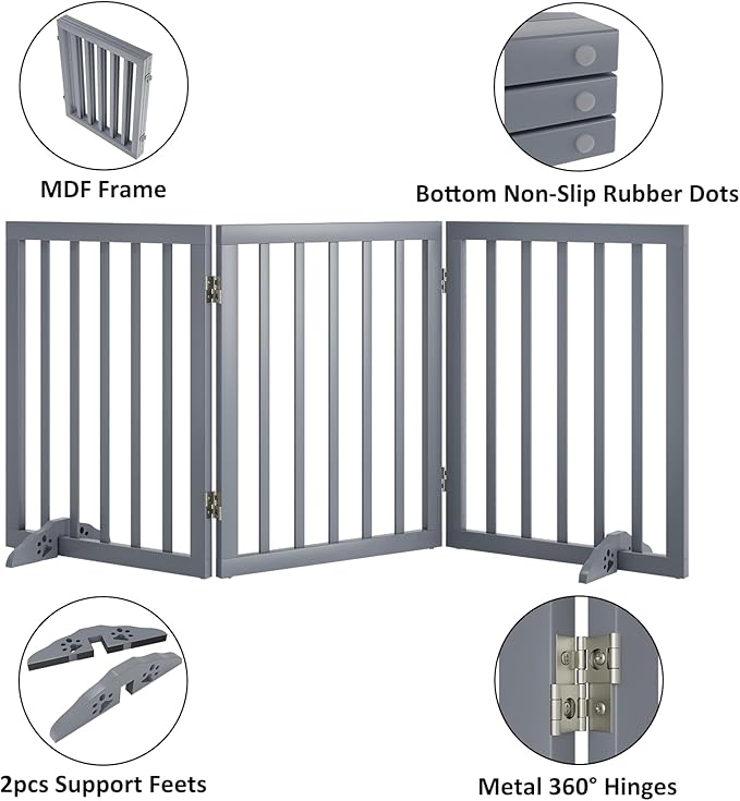 Freestanding Wooden Dog Gate - Image 4