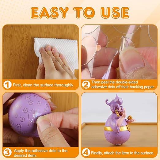 480 PCS Double Sided Tape Adhesive Dots Stickers, Waterproof No Trace Sticky - Image 3