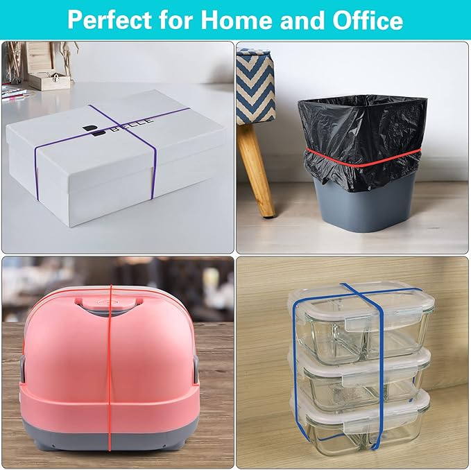 Large Heavy Duty Latex Rubber Bands 12 Inches Trash Can Bands Strong Elastic - Image 7