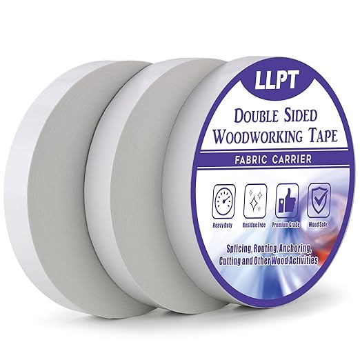 LLPT Double Sided Woodworking Tape 1" x 150Ft Each 3 Pack Double Face Turner by LLPT-AllAboutAdhesiveTapes