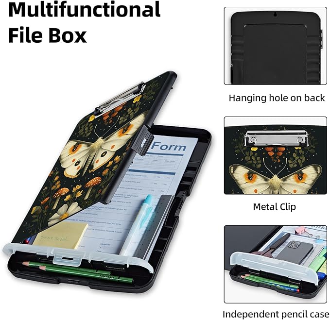 Clipboard with Storage Box & Pen Holder, Heavy Duty Clip Boards 8.5x11 - Image 3