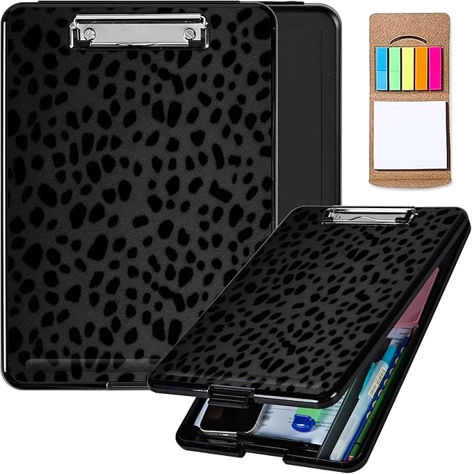 Clipboard with Storage, Plastic Storage Clipboard with Low Profile Clip by Unknown