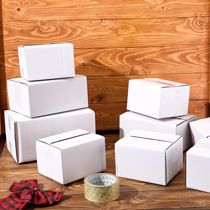 Outus 32 Pack 4 Sizes Shipping Boxes Mailers Corrugated Cardboard Box Kraft - Image 7