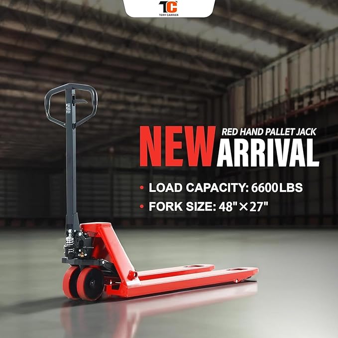 Tory Carrier Hand Pallet Jack Truck 6600 Lb. Capacity Manual Pallet Trucks 27 x - Image 4