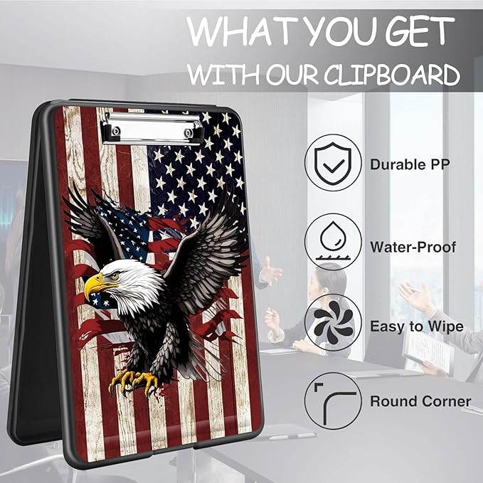 Clipboard with Storage, High Capacity Plastic Storage Clipboard with Pen Holder - Image 6