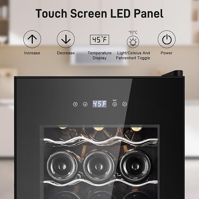 Tylza 18 Bottles Wine Fridge, Wine Cellar - Image 3
